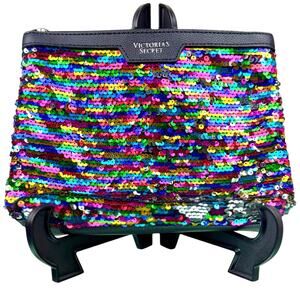 Victoria Secret Travel Makeup /Toiletry Bag Black w/ Sequins